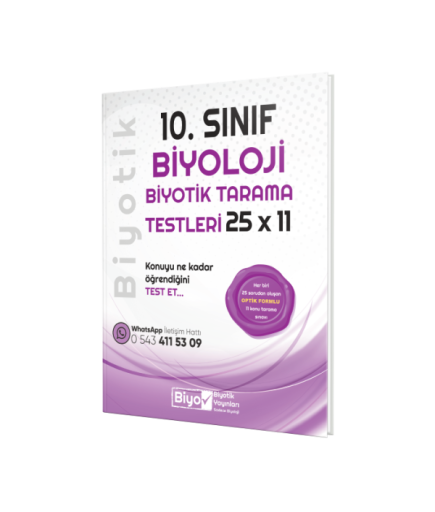 10.SINIF BİYOTİK TARAMA TESTİ BİYOLOJİ - 2022-23