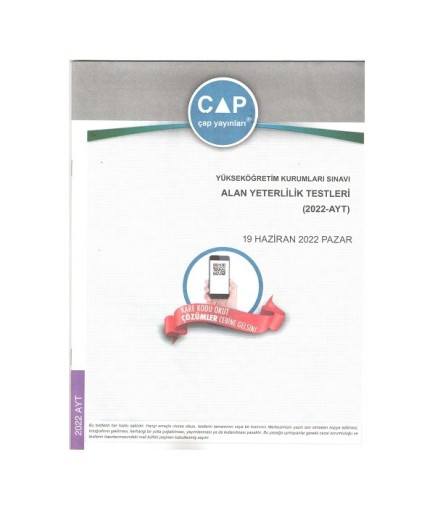 ÇAP YKS AYT TIPKI BASIM 2022