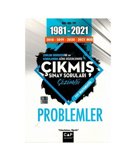 ÇAP ÇIKMIŞ SINAV SORULARI 20 YIL PROBLEMLER - 2022