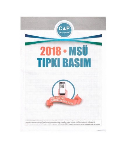 ÜNİV. HAZ TIPKI BASIM DENEME (MSÜ) - 2018