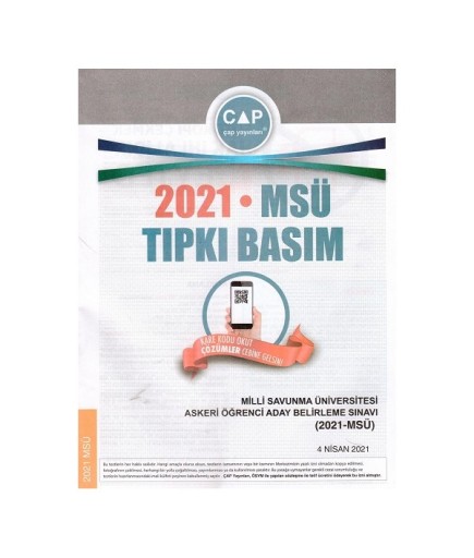 ÜNİV. HAZ TIPKI BASIM DENEME (MSÜ) - 2021
