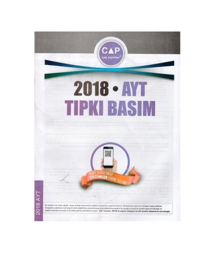 ÇAP YKS AYT TIPKI BASIM 2018