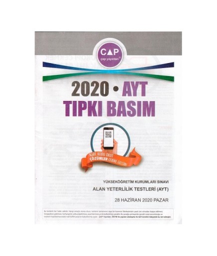 ÇAP YKS AYT TIPKI BASIM 2020
